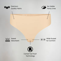 Invisible Camel Toe Thong High Rise